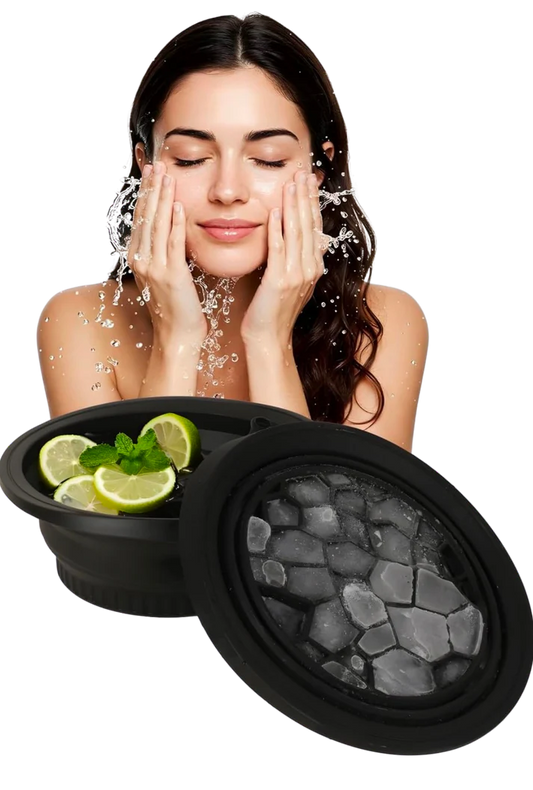 Collapsible Silicone Bowl with Built-in Icetray  for facial
